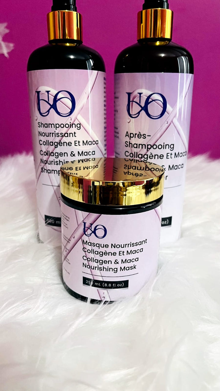 Kit Complet Collagène & Maca – Force & Croissance des Cheveux | Univers Ophelia